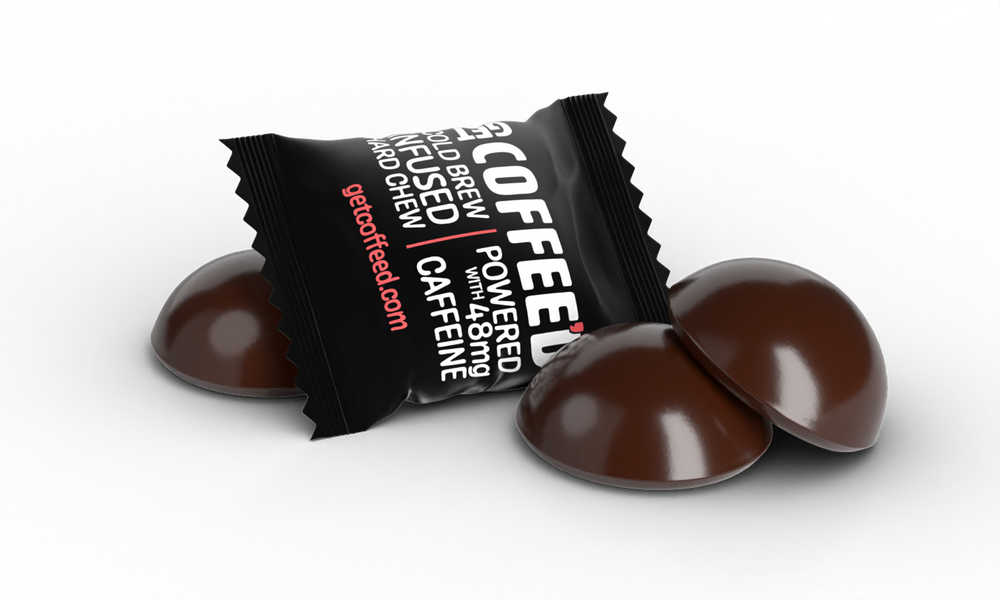 GETCOFFEED's coffee candy with a wrapper